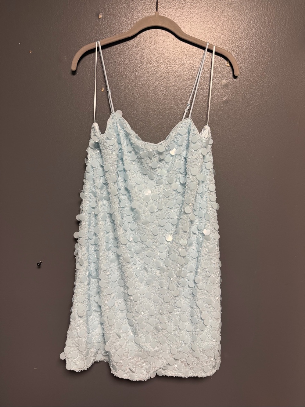 NWT Target A New Day Pastel Blue Large Sequin Concert Dress M